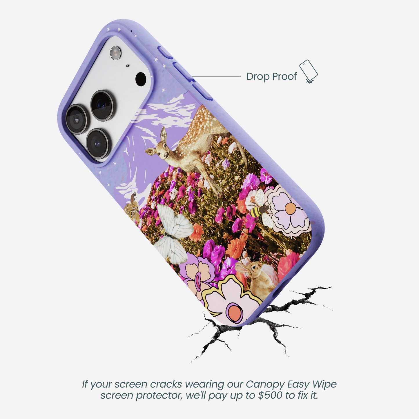 Lavender Deer Meadow iPhone 17 Pro Case