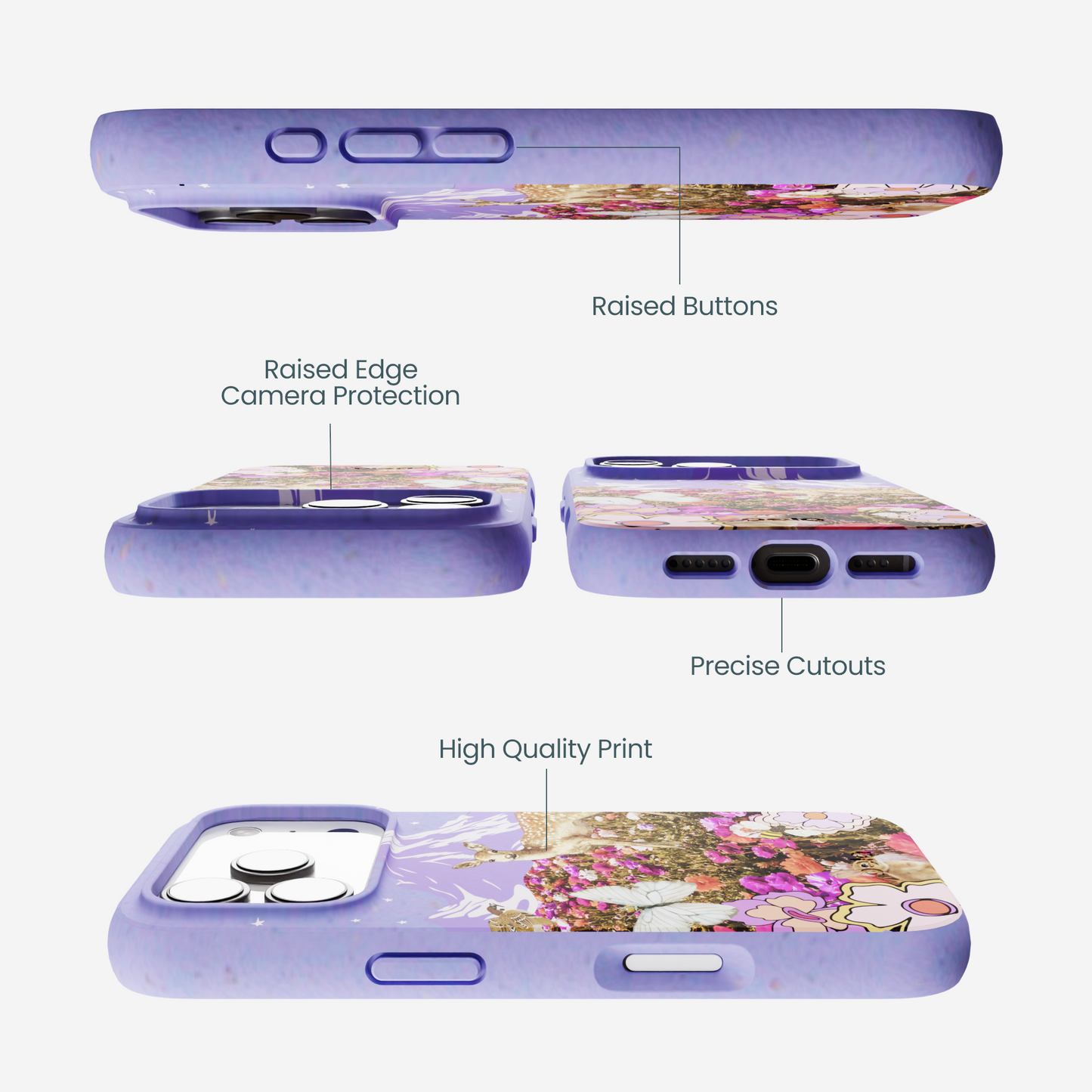 Lavender Deer Meadow iPhone 17 Pro Case