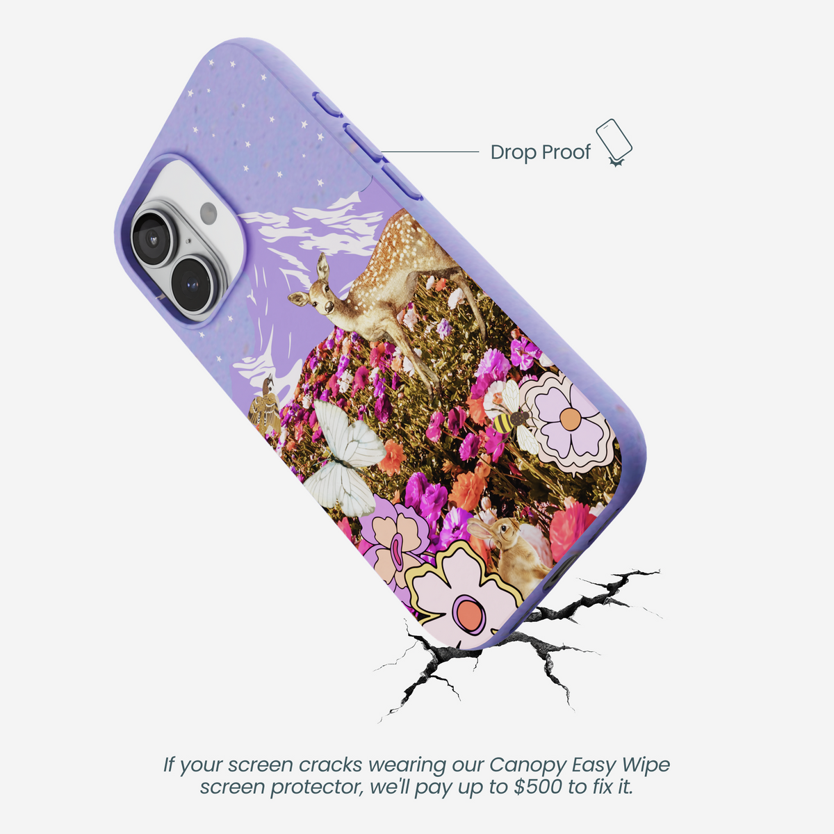 Lavender Deer Meadow iPhone 17 Case
