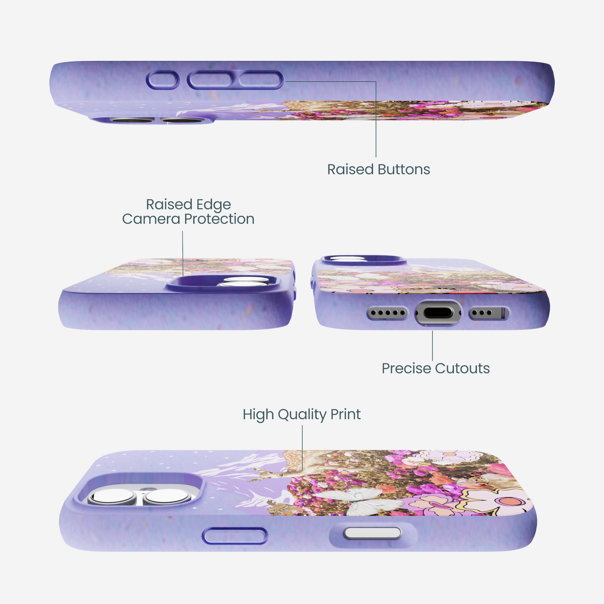 Lavender Deer Meadow iPhone 17 Case
