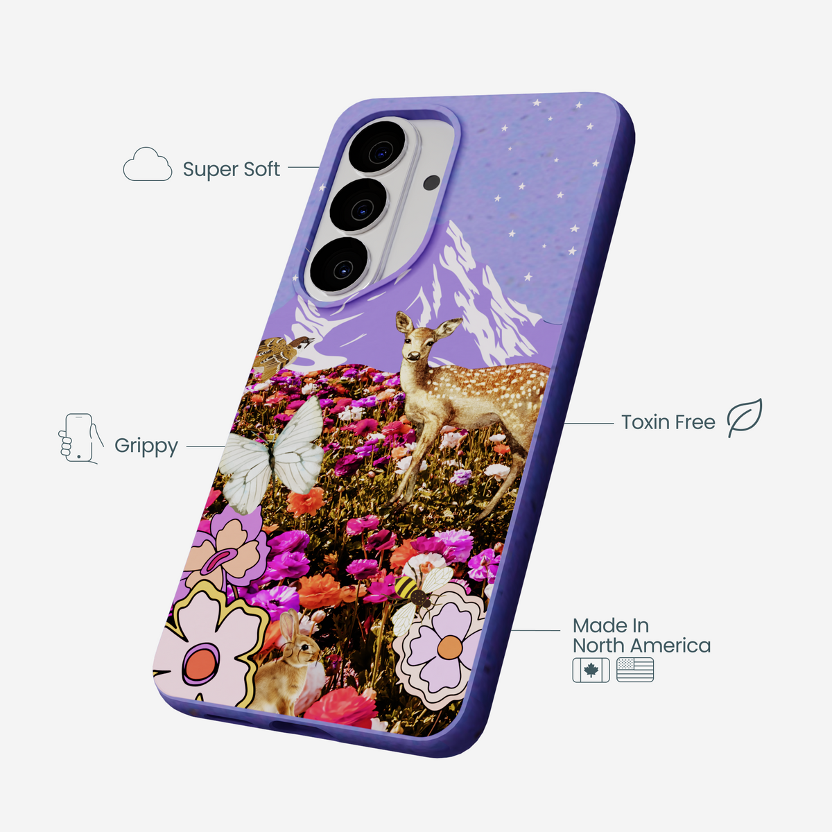 Lavender Deer Meadow Samsung Galaxy S26 Case