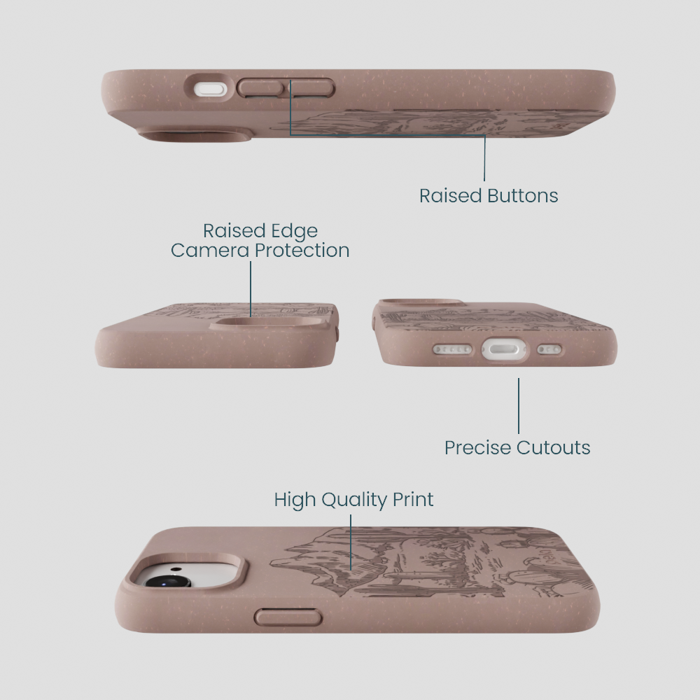 Chocolate Brown Desert Run iPhone 16e/17e Case