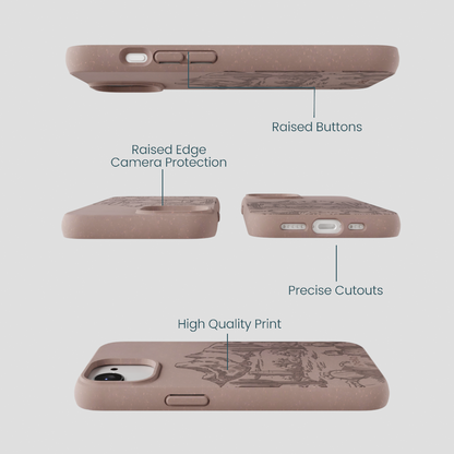 Chocolate Brown Desert Run iPhone 16e/17e Case