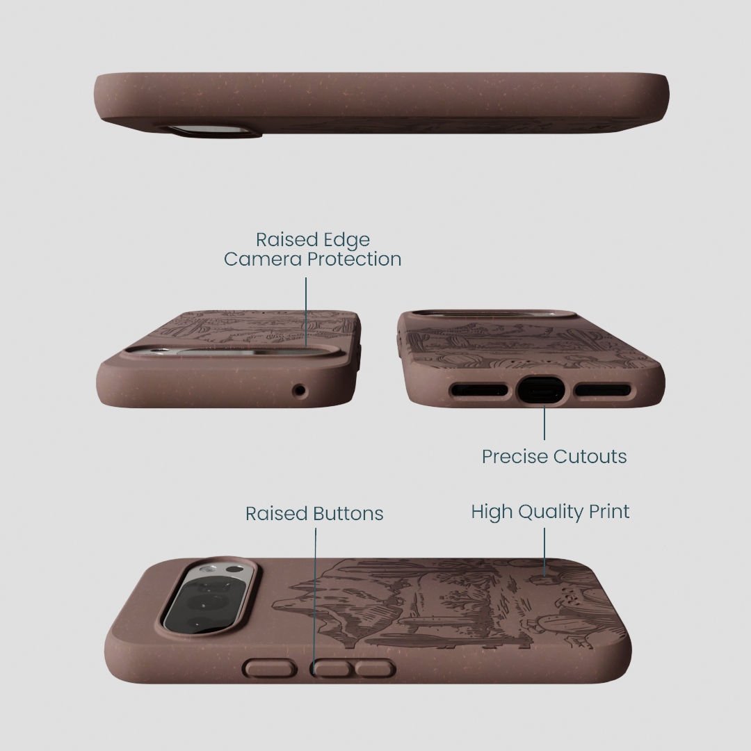 Chocolate Brown Desert Run Google Pixel 10/10 Pro Case