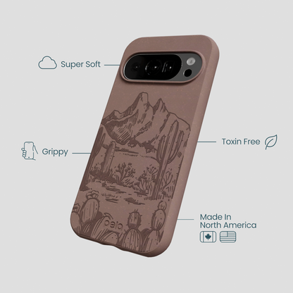 Chocolate Brown Desert Run Google Pixel 10/10 Pro Case