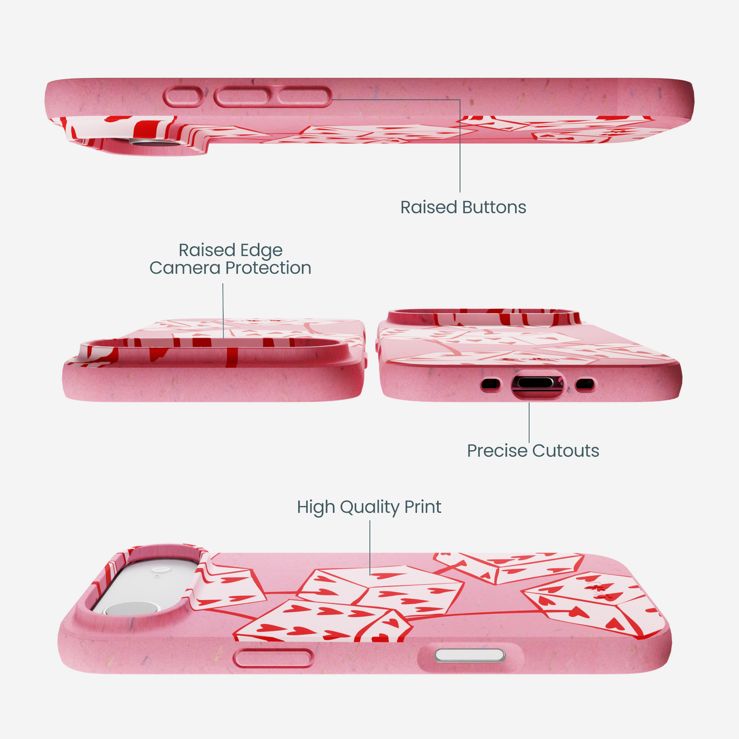 Bubblegum Pink Dicey Cherries iPhone Air Case