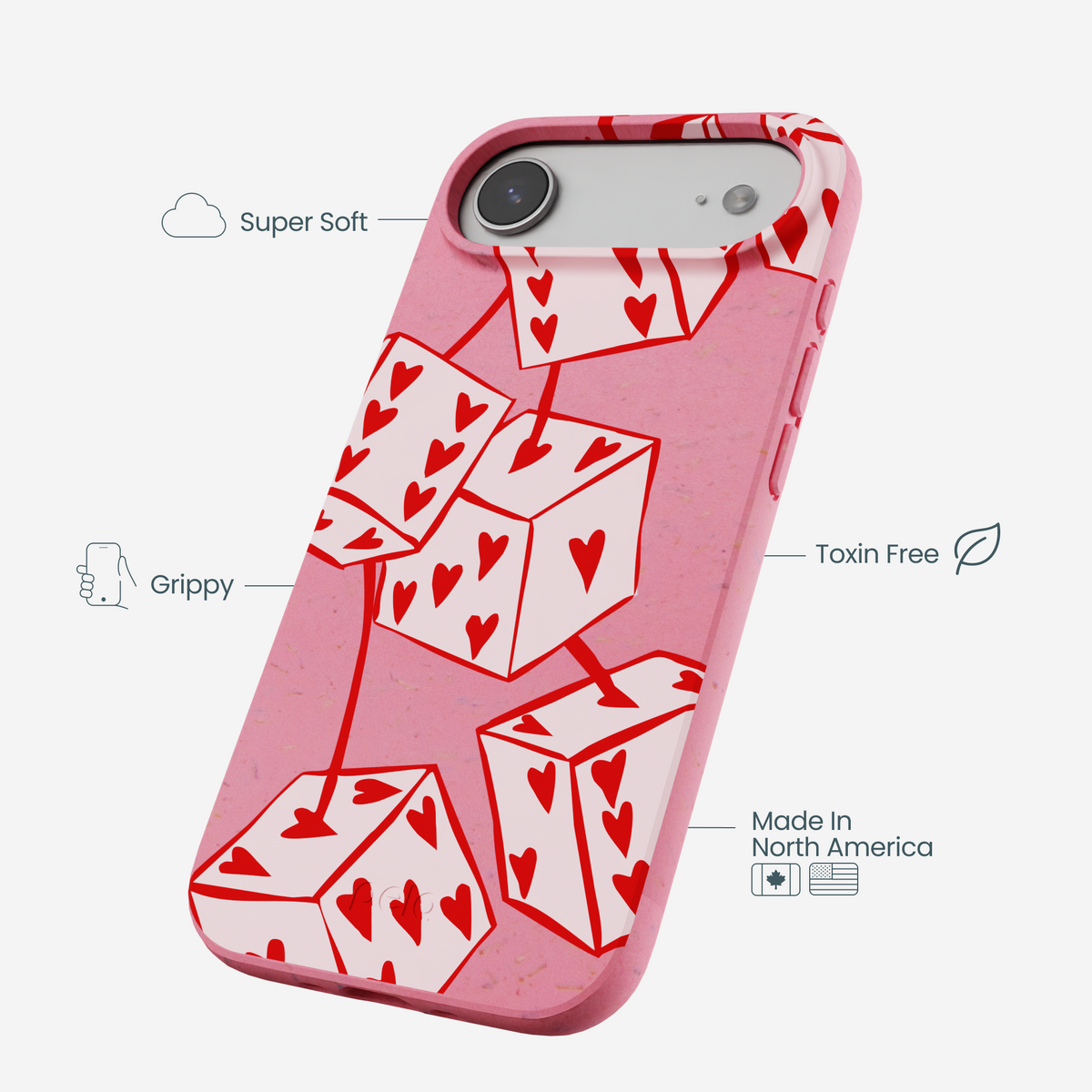 Bubblegum Pink Dicey Cherries iPhone Air Case