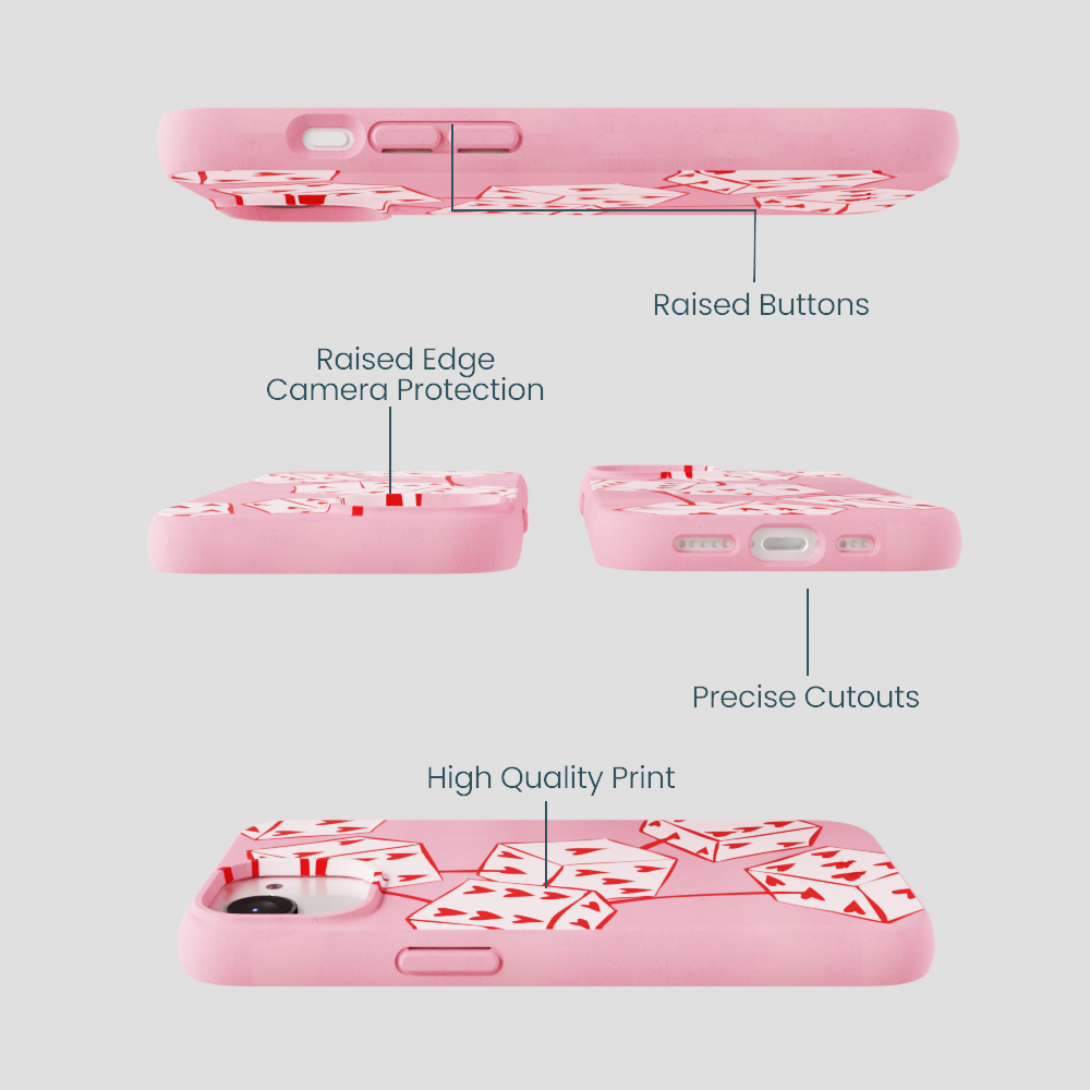 Bubblegum Pink Dicey Cherries iPhone 16e/17e Case