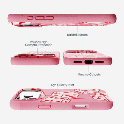 Bubblegum Pink Dicey Cherries iPhone 17 Pro Max Case