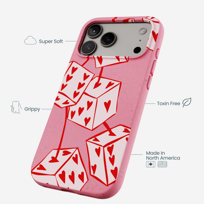 Bubblegum Pink Dicey Cherries iPhone 17 Pro Max Case
