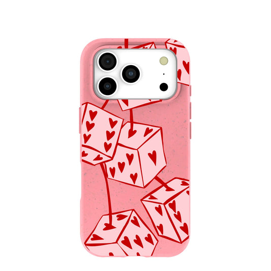 Bubblegum Pink Dicey Cherries iPhone 17 Pro Case