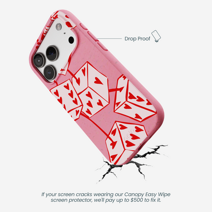 Bubblegum Pink Dicey Cherries iPhone 17 Pro Case