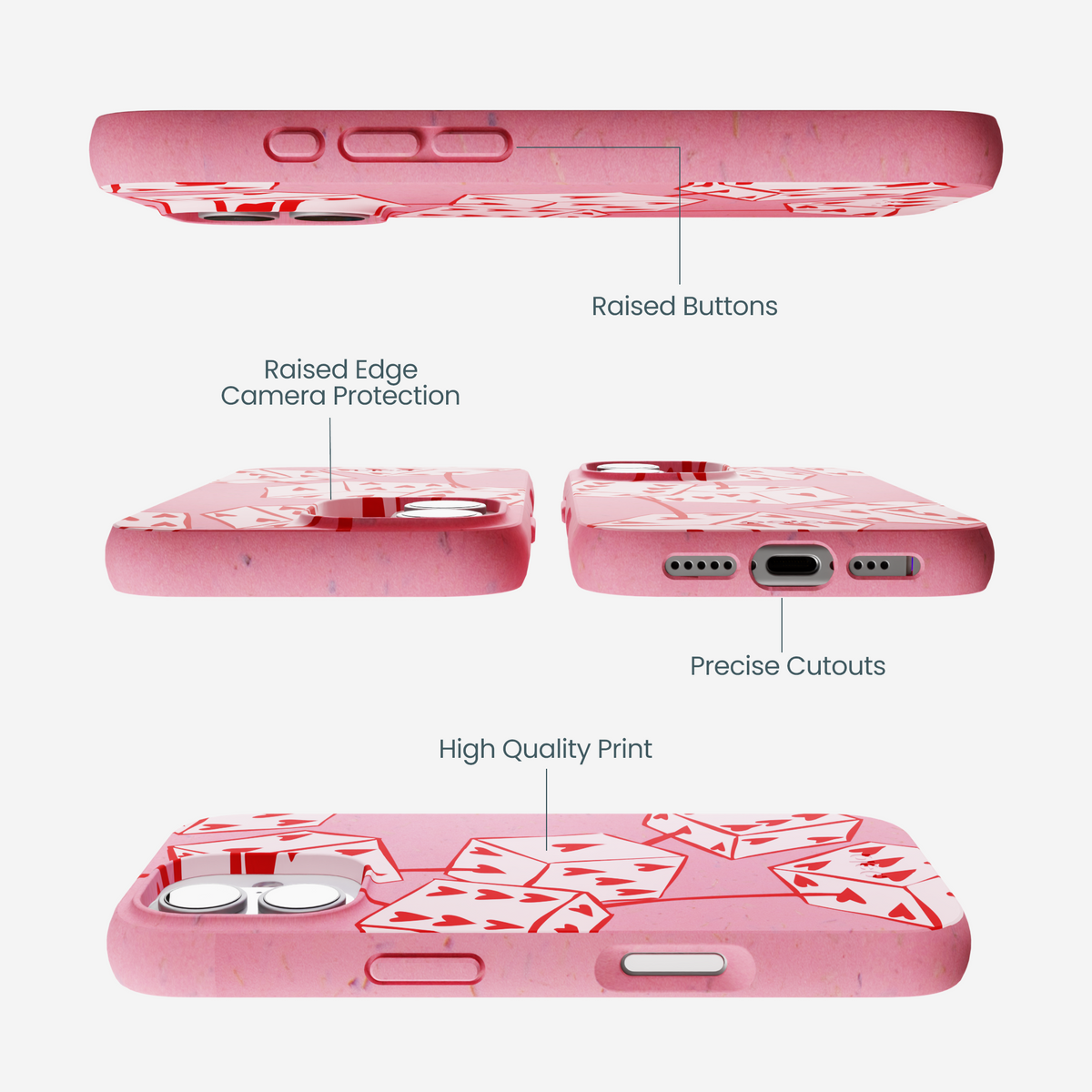 Bubblegum Pink Dicey Cherries iPhone 17 Case