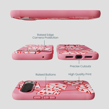 Bubblegum Pink Dicey Cherries Google Pixel 10 Pro XL Case