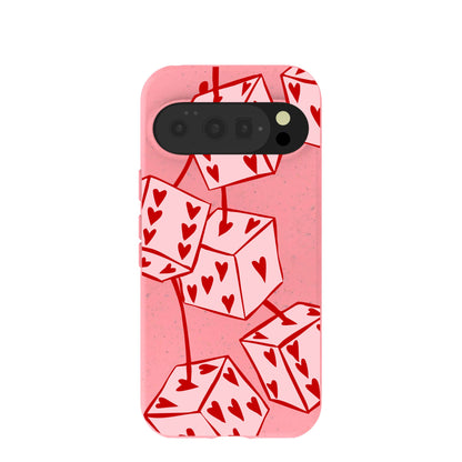 Bubblegum Pink Dicey Cherries Google Pixel 10/10 Pro Case