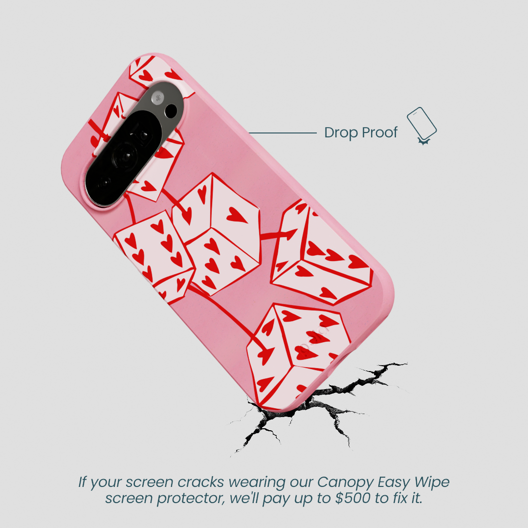 Bubblegum Pink Dicey Cherries Google Pixel 10/10 Pro Case