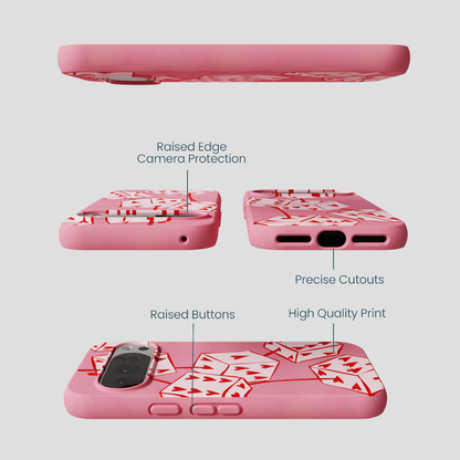 Bubblegum Pink Dicey Cherries Google Pixel 10/10 Pro Case