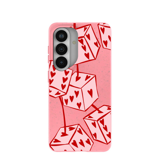 Bubblegum Pink Dicey Cherries Samsung Galaxy S26 Case