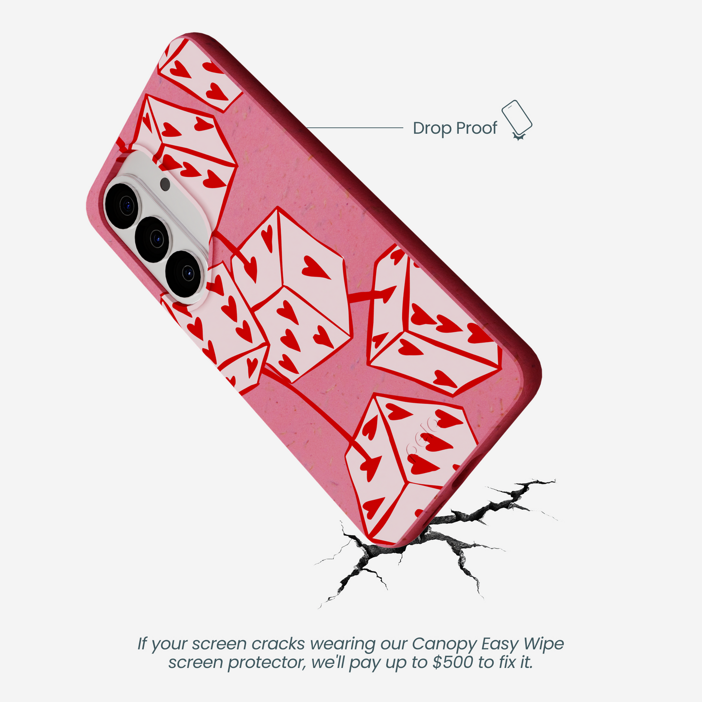 Bubblegum Pink Dicey Cherries Samsung Galaxy S26 Case