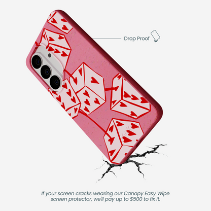 Bubblegum Pink Dicey Cherries Samsung Galaxy S26 Case