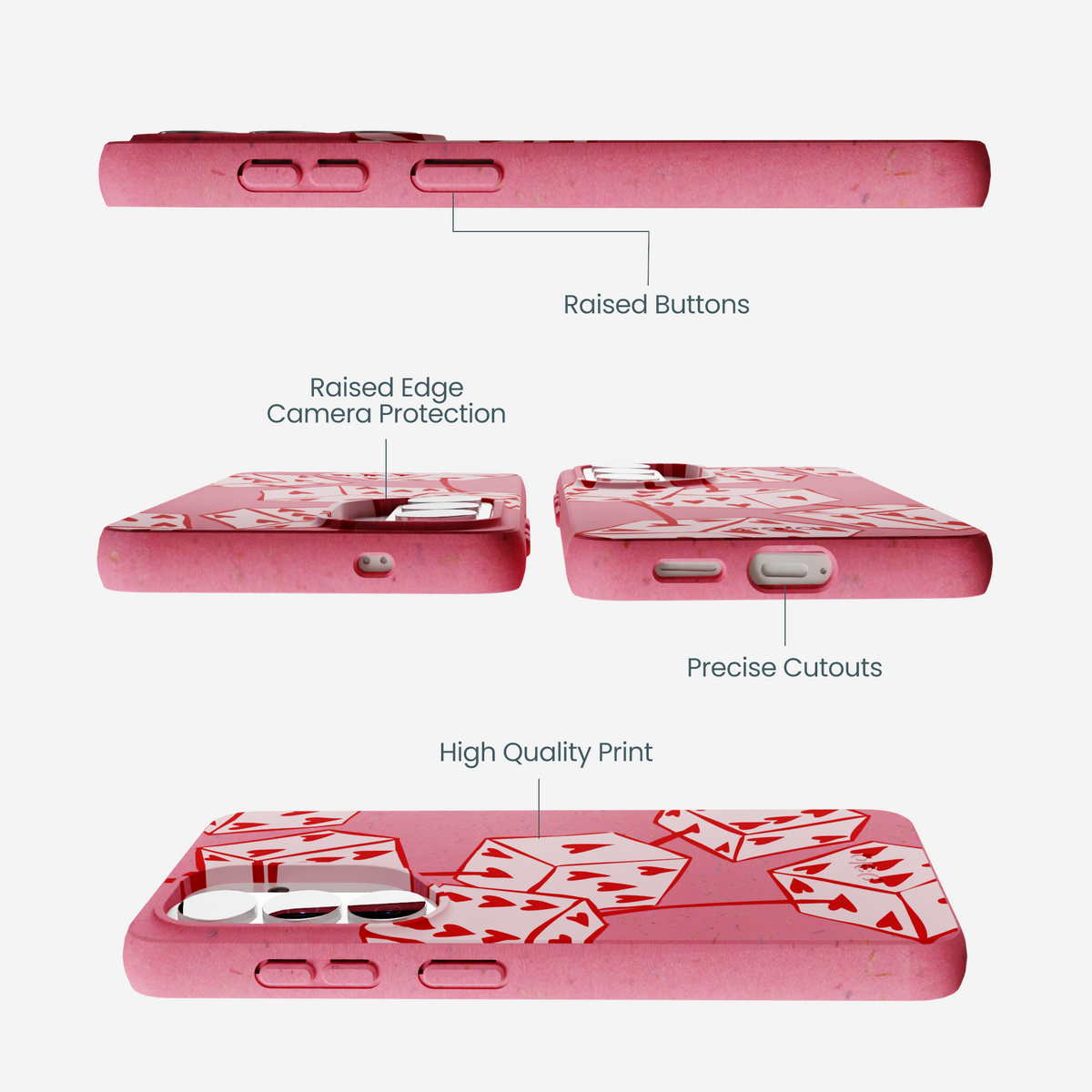 Bubblegum Pink Dicey Cherries Samsung Galaxy S26 Case