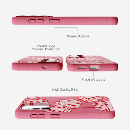 Bubblegum Pink Dicey Cherries Samsung Galaxy S26 Case