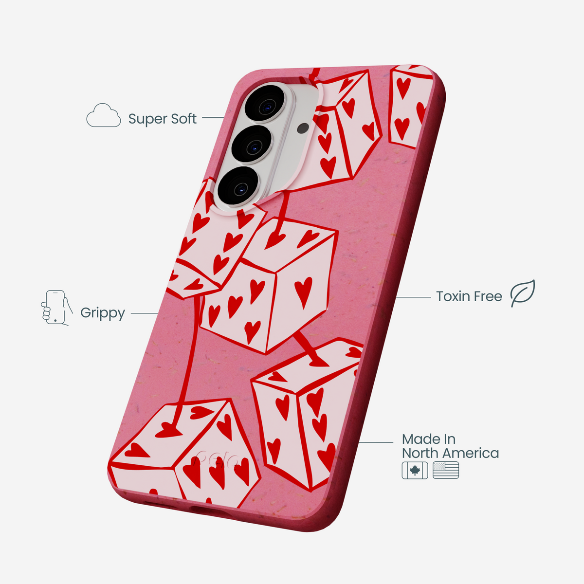 Bubblegum Pink Dicey Cherries Samsung Galaxy S26 Case
