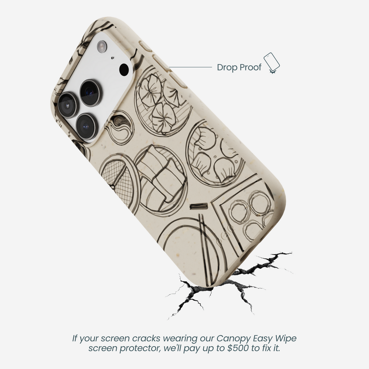 London Fog Dimsum Doodles iPhone 17 Pro Case