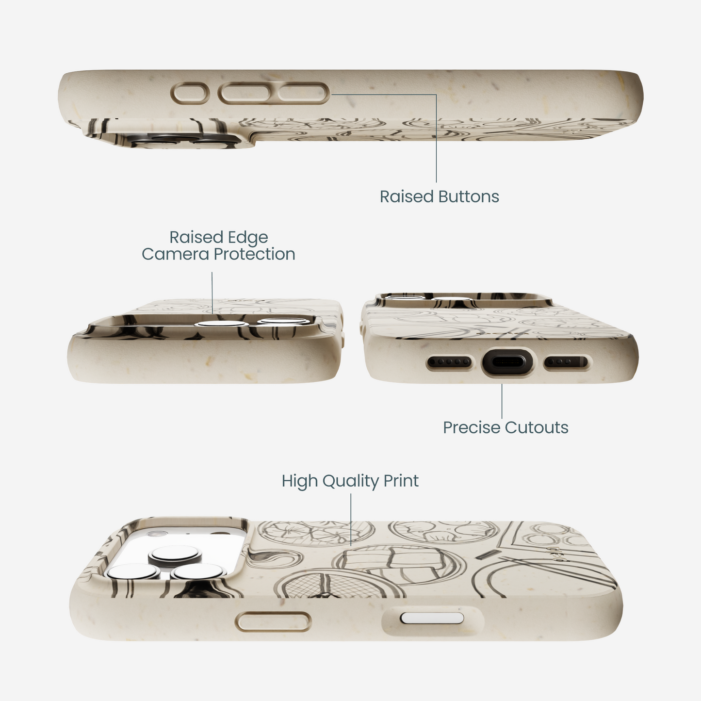 London Fog Dimsum Doodles iPhone 17 Pro Case