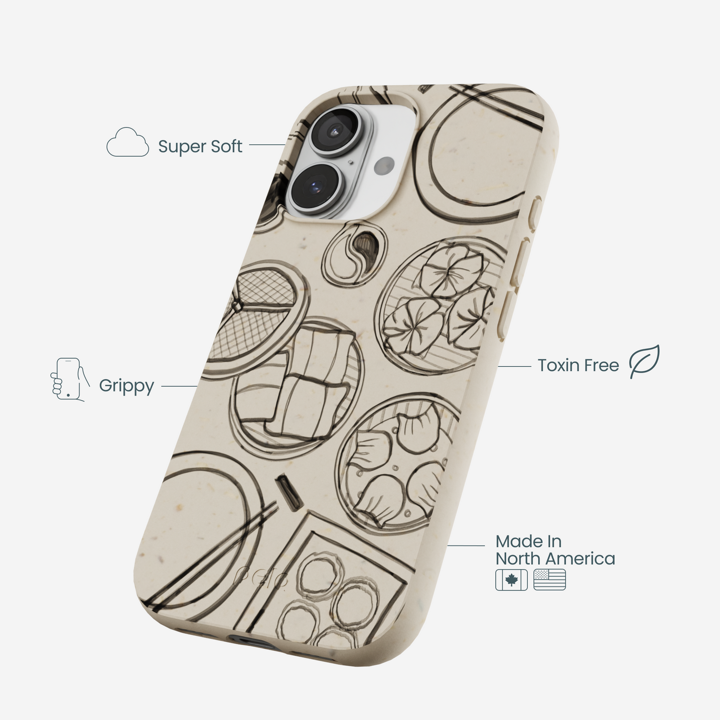 London Fog Dimsum Doodles iPhone 17 Case