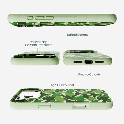 Sage Green Dino Camo iPhone 17 Pro Max Case