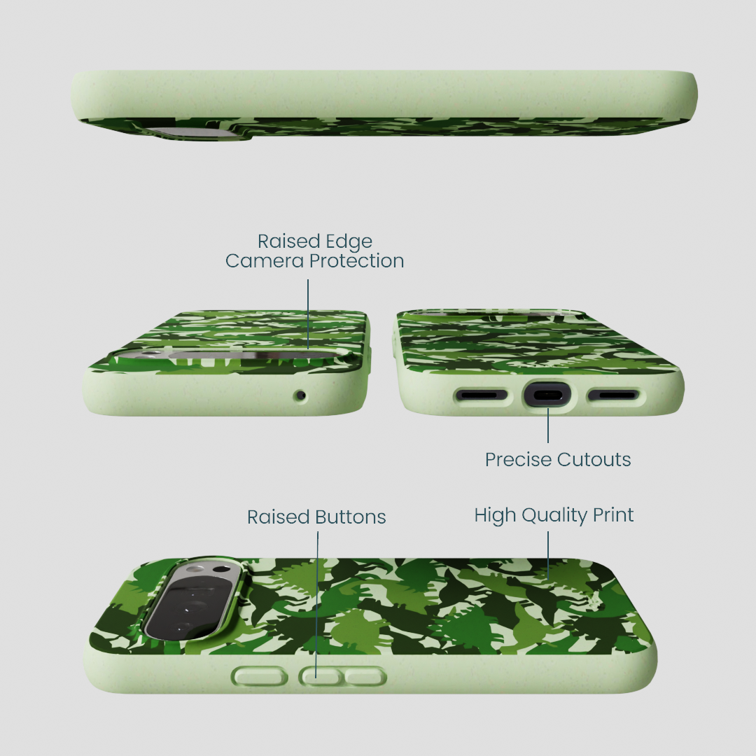 Sage Green Dino Camo Google Pixel 10 Pro XL Case