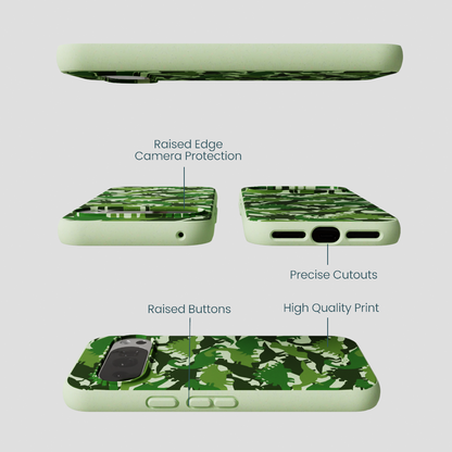 Sage Green Dino Camo Google Pixel 10/10 Pro Case