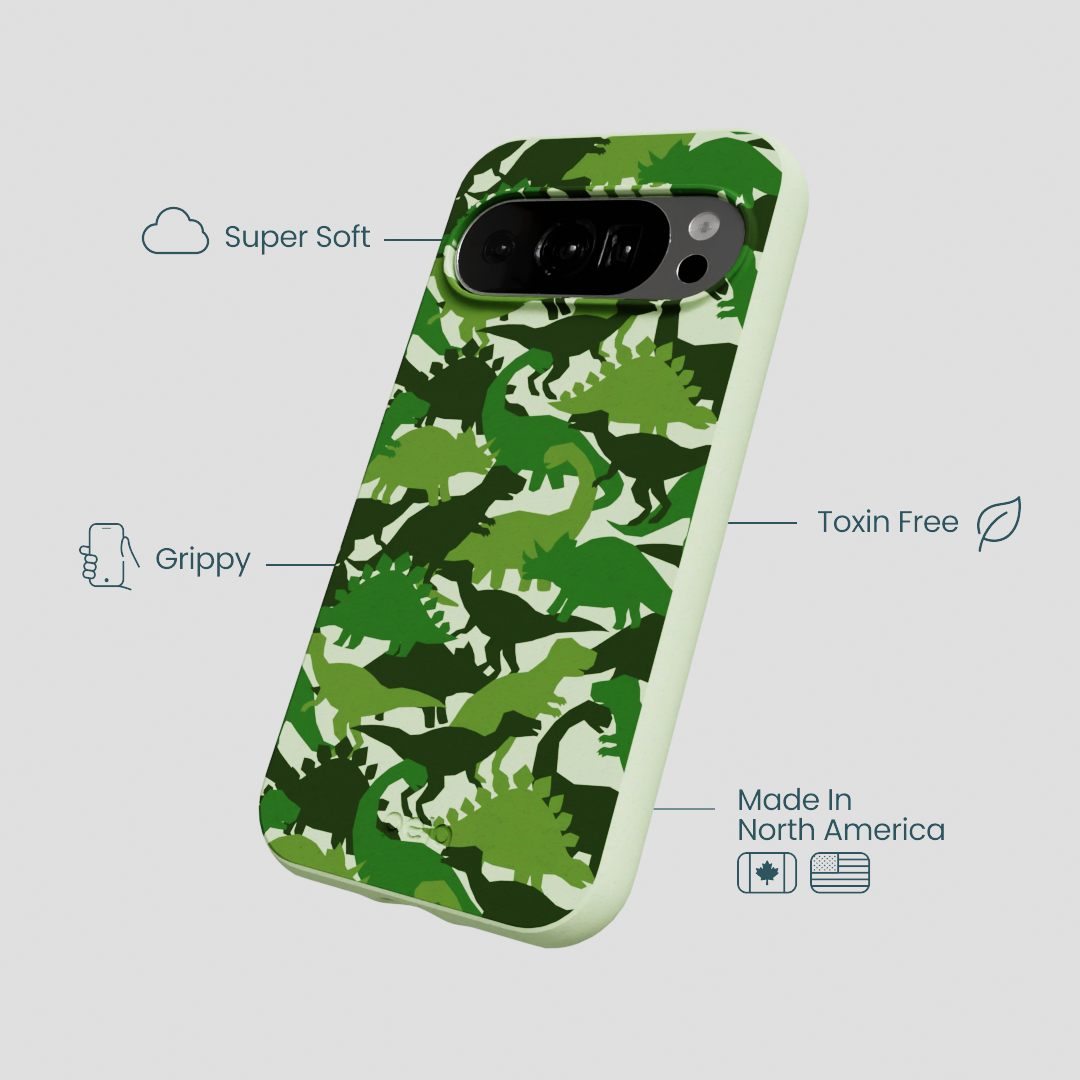 Sage Green Dino Camo Google Pixel 10/10 Pro Case