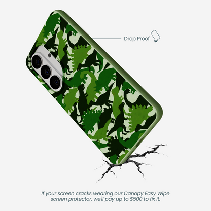 Sage Green Dino Camo Samsung Galaxy S26 Case