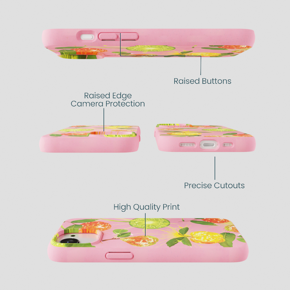 Bubblegum Pink Disco Fruity iPhone 16e/17e Case
