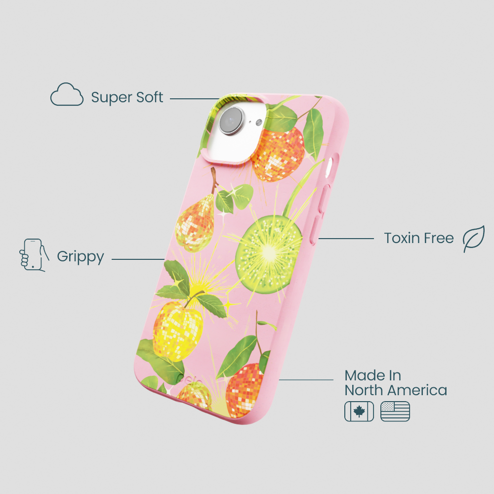 Bubblegum Pink Disco Fruity iPhone 16e/17e Case
