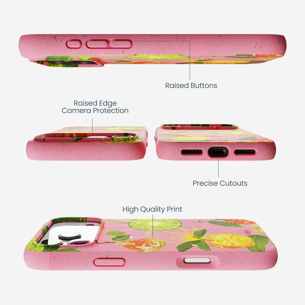 Bubblegum Pink Disco Fruity iPhone 17 Pro Max Case