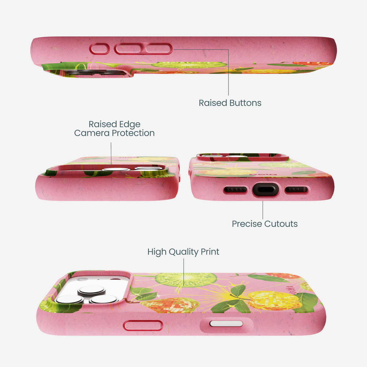 Bubblegum Pink Disco Fruity iPhone 17 Pro Case