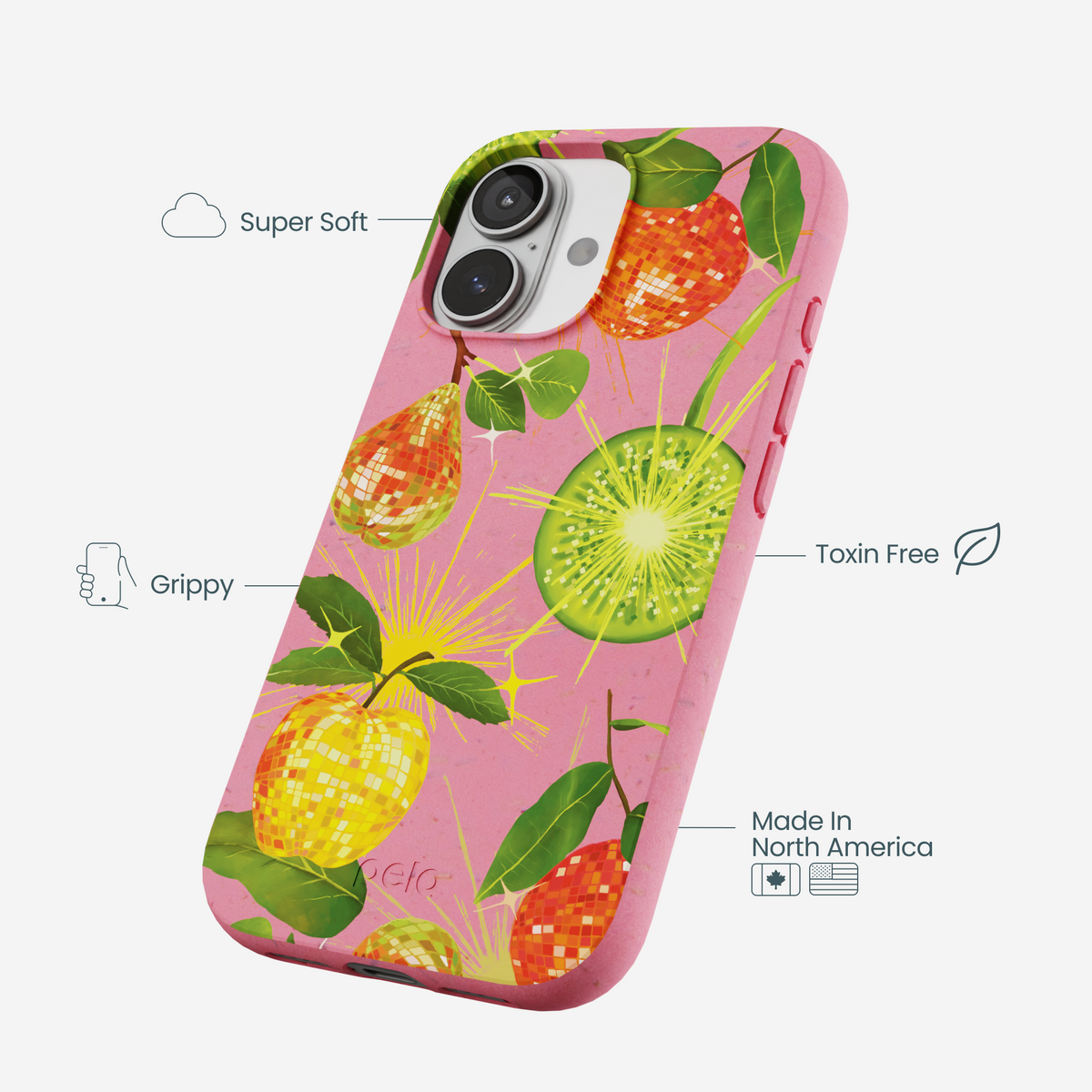 Bubblegum Pink Disco Fruity iPhone 17 Case