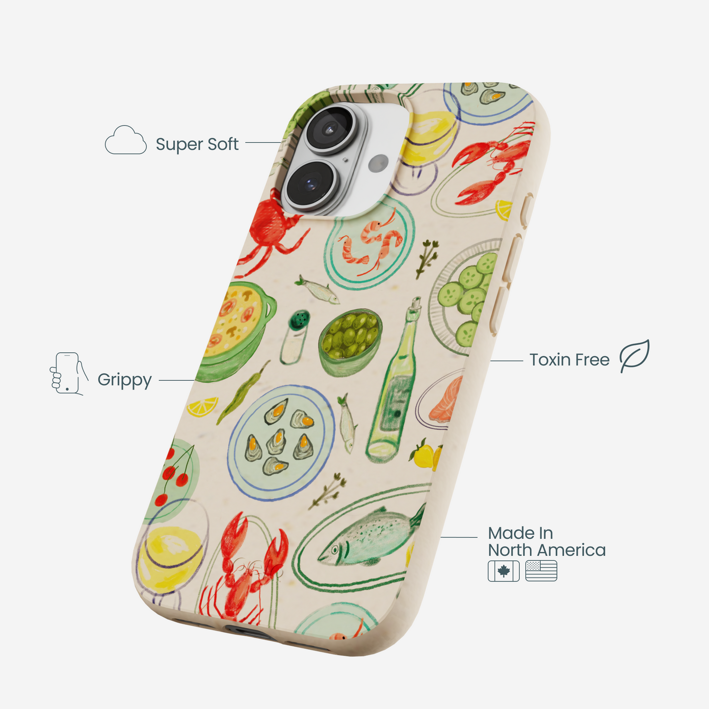 Seashell Dock and Dine iPhone 17 Case