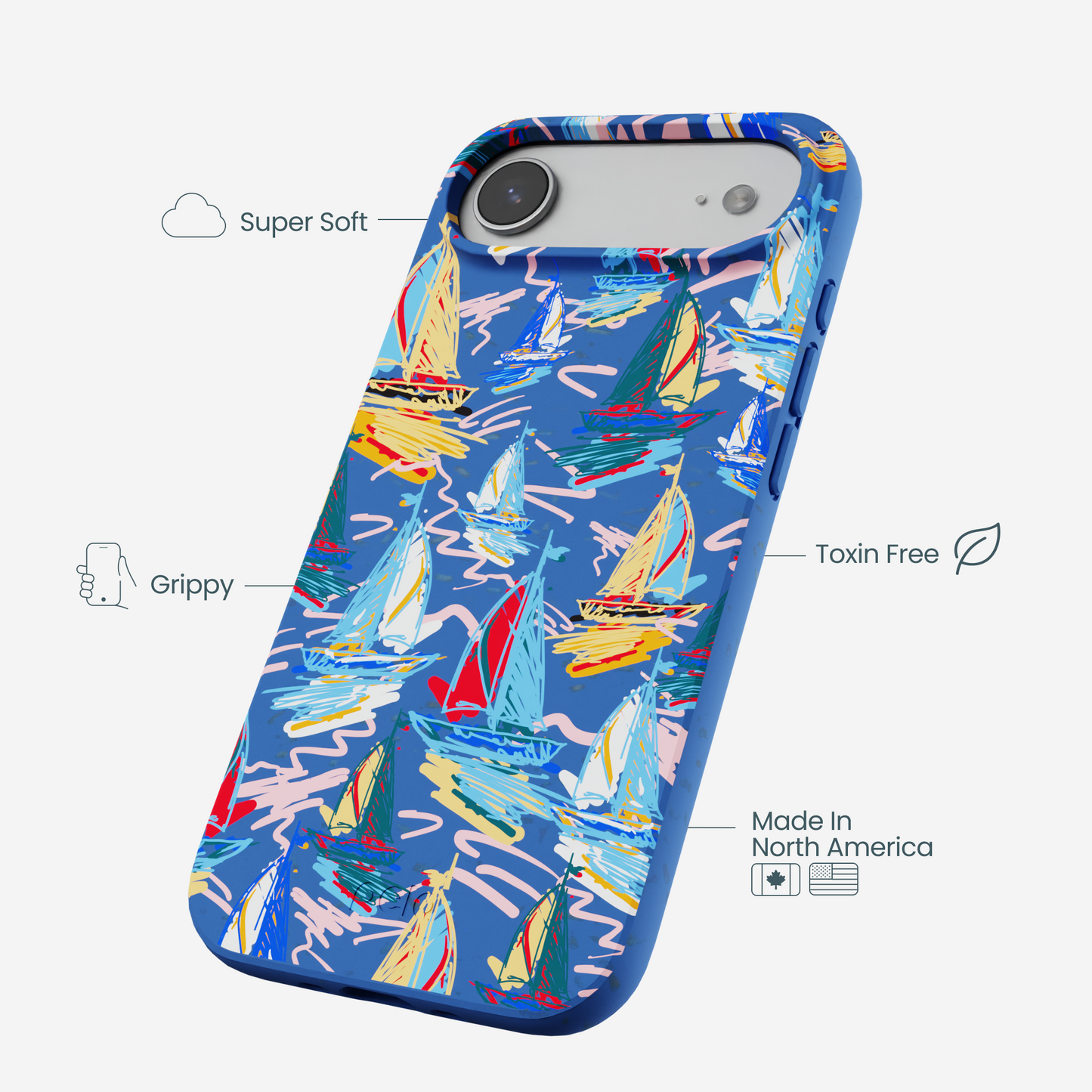 Electric Blue Dockside Dreams iPhone Air Case