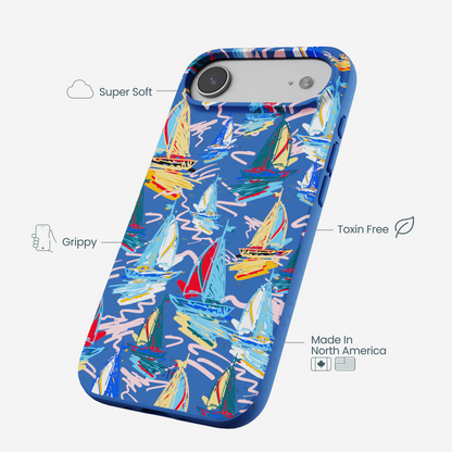 Electric Blue Dockside Dreams iPhone Air Case