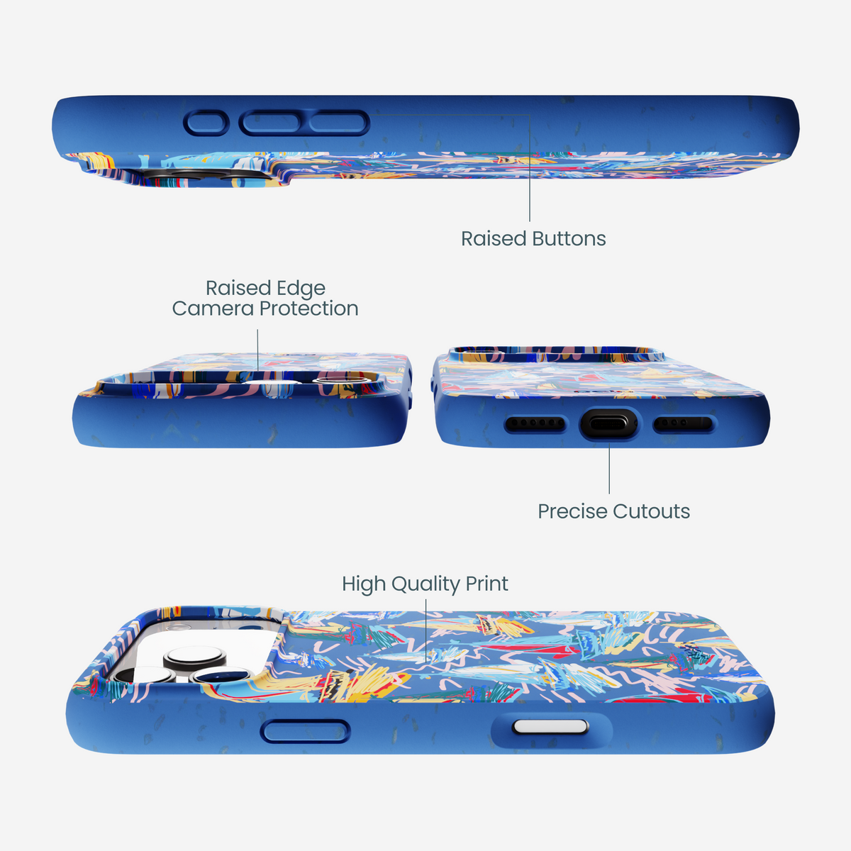 Electric Blue Dockside Dreams iPhone 17 Pro Max Case