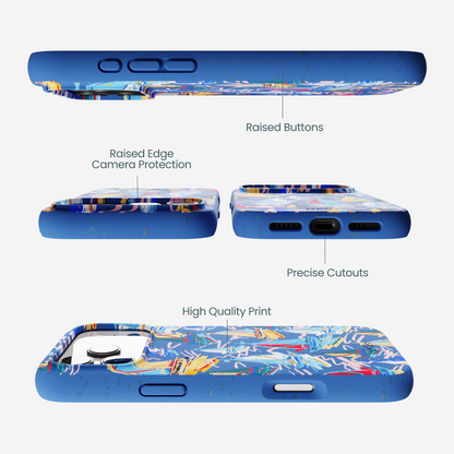 Electric Blue Dockside Dreams iPhone 17 Pro Max Case