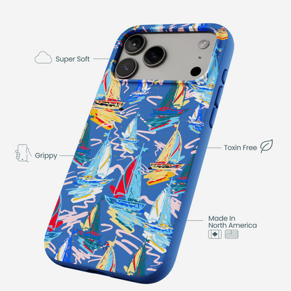 Electric Blue Dockside Dreams iPhone 17 Pro Max Case