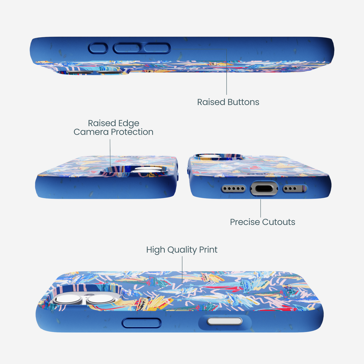 Electric Blue Dockside Dreams iPhone 17 Case