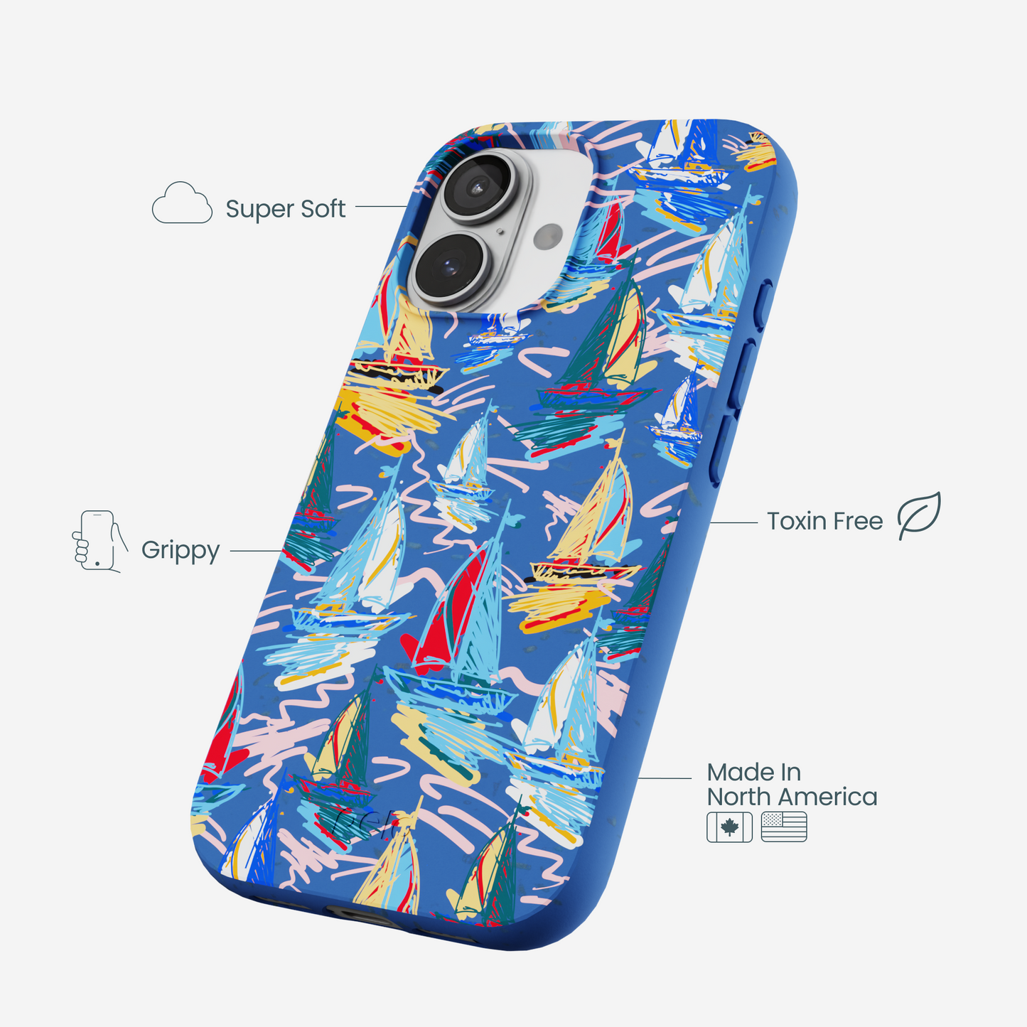 Electric Blue Dockside Dreams iPhone 17 Case