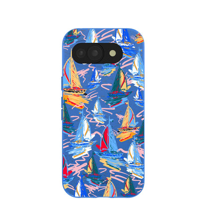 Electric Blue Dockside Dreams Google Pixel 10a Case