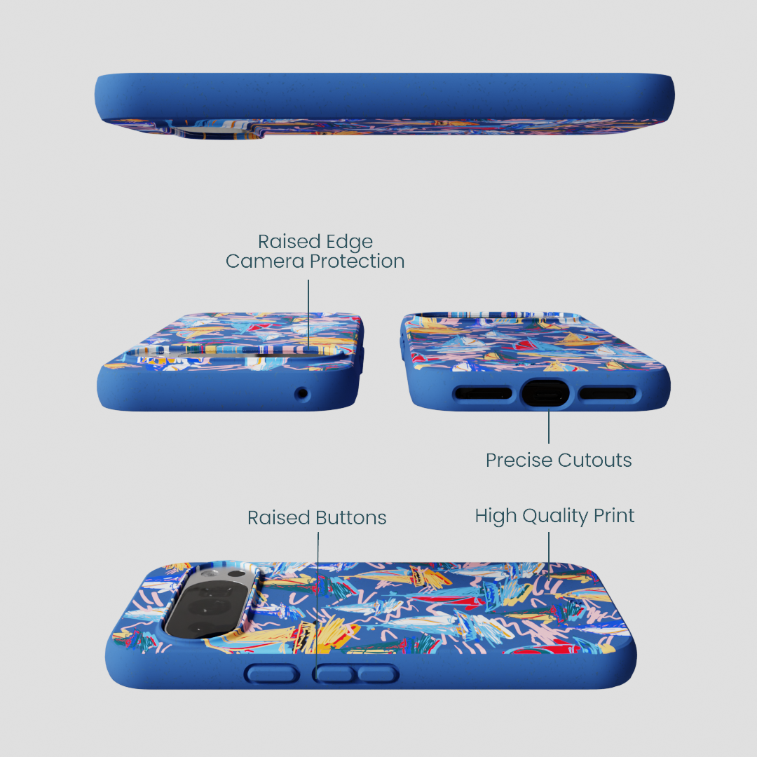 Electric Blue Dockside Dreams Google Pixel 10/10 Pro Case
